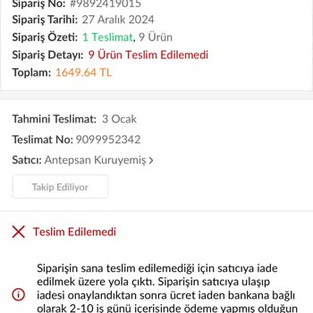 Trendyol'dan Sipariş Ettiğim Ürünler Eksik Ve İletişim Sorunları Yaşıyorum!