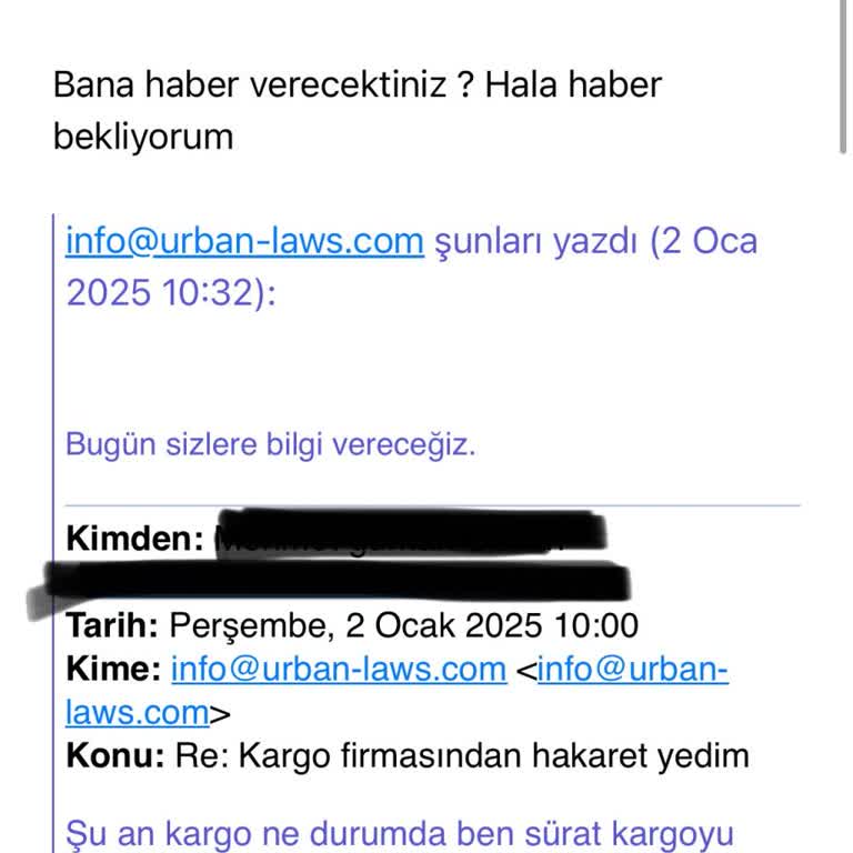 Kargo Sorunları Ve İlgisiz Müşteri Hizmetleri