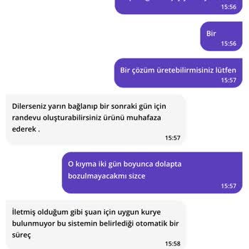 Getirçarşı Siparişimde Yağlı Kıyma Sorunu