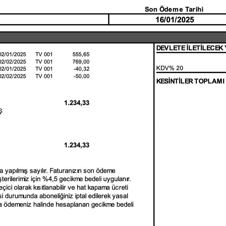 İptal Edilen Pakete Yüksek Fatura Şoku