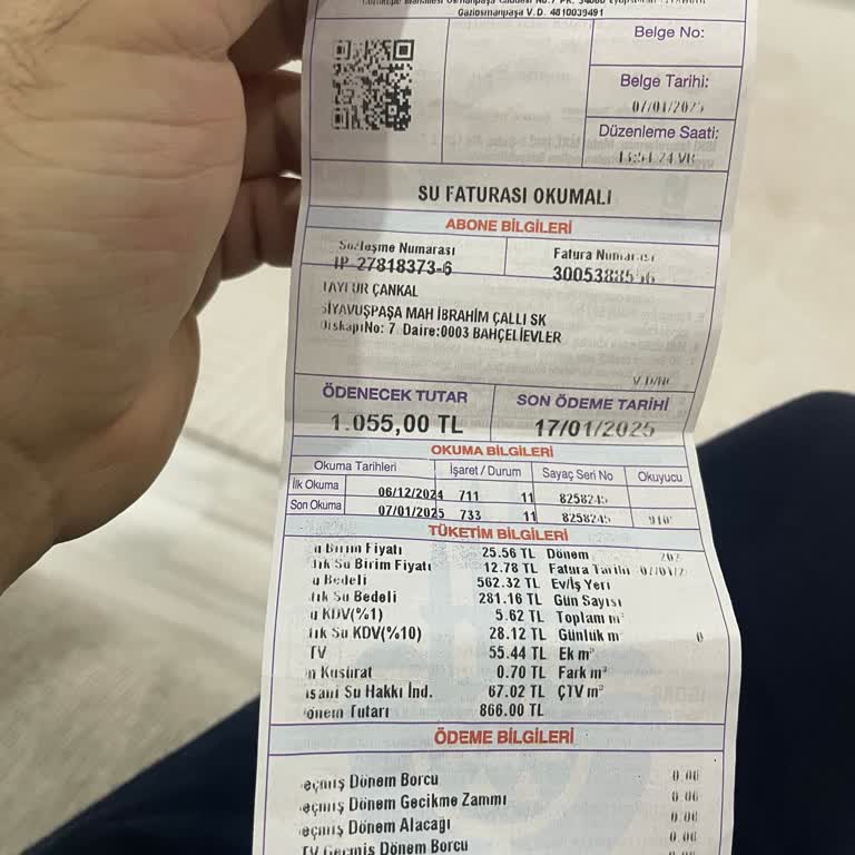 Beklenmedik Yüksek Su Faturası Şoku