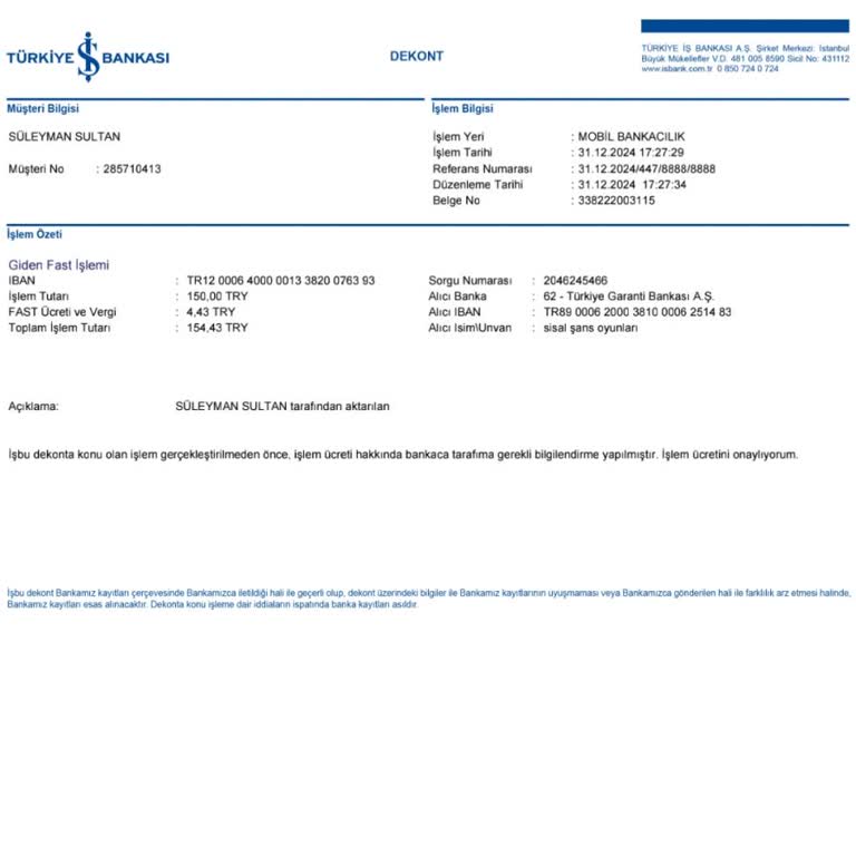 Milli Piyango Para İadesi Sorunu