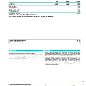 Fatura Tutarındaki Beklenmedik Artış