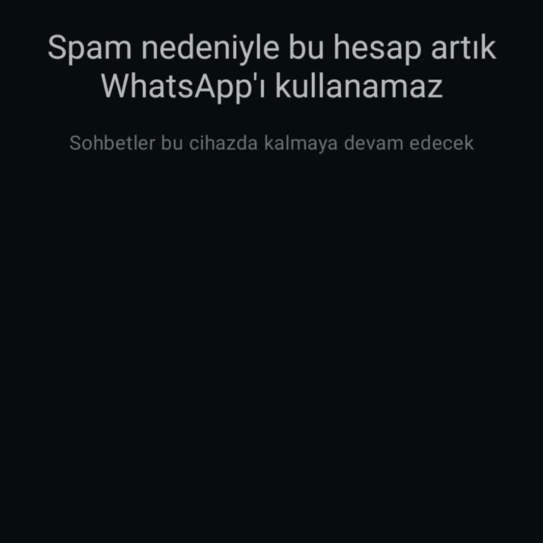 WhatsApp Hesabım Aniden Devre Dışı Kaldı