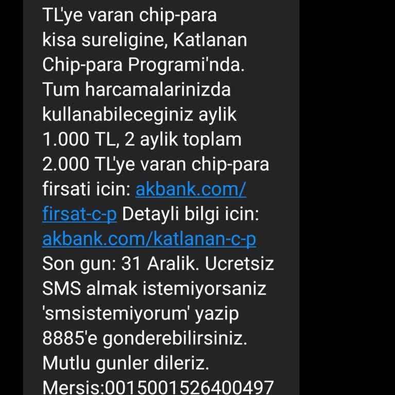 Chip Para Kampanyasında Eksik Ödeme
