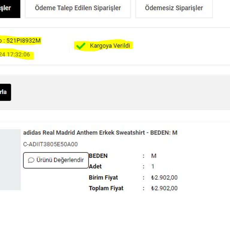 Dalkılıç Spor Sipariş Teslimatında Gecikme Ve Bilgi Eksikliği
