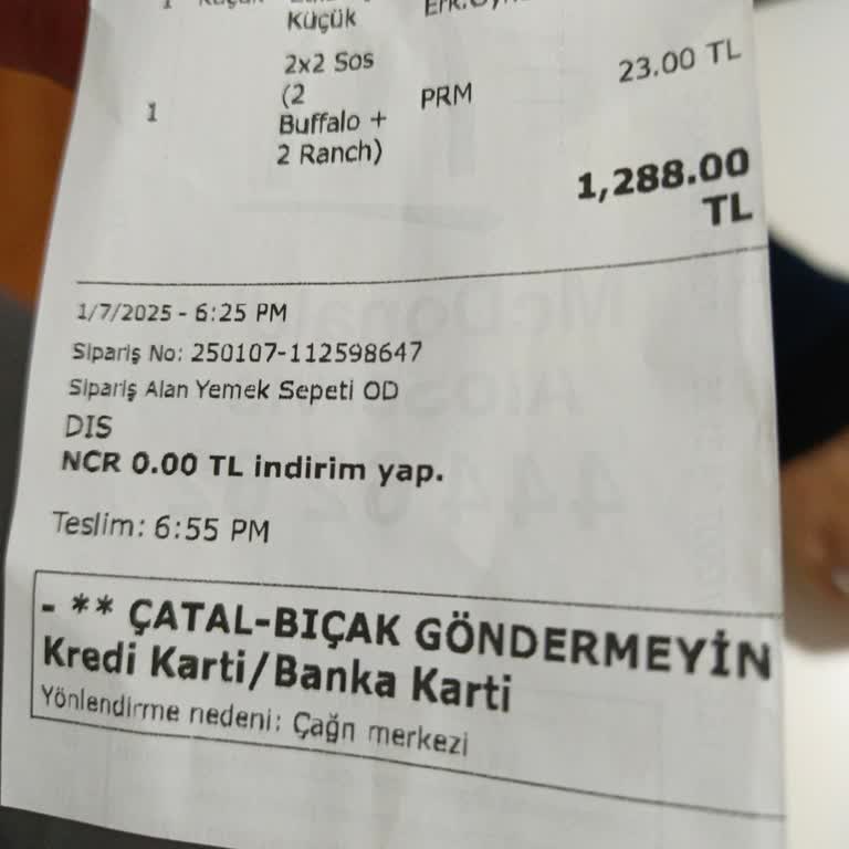 Eksik Sipariş Ve İlgisizlik Sorunu