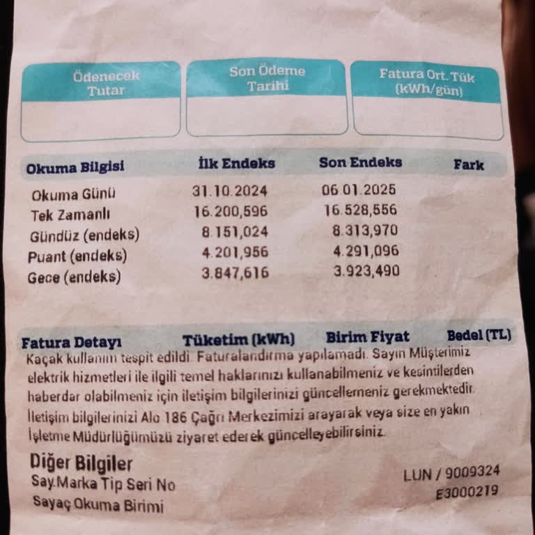 Kaçak Elektrik İddiasıyla Fatura Çıkmaması