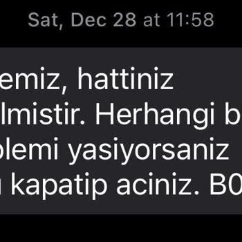 Vodafone'un İptal Edilen Hattı Yeniden Açması Ve Fatura Sorunu