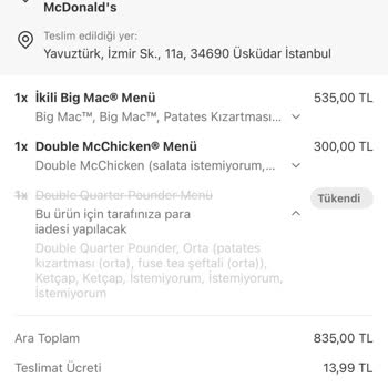 Ürün Teslim Edilmedi, Para İadesi Yapılmadı