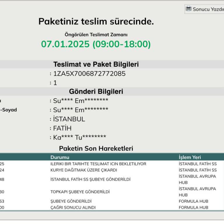 Teslim Tarihi Değiştirilen Kargo Sorunu