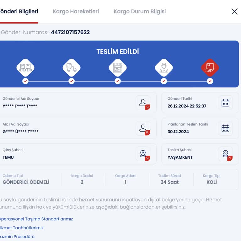 Kayıp Kargo Ve Yanıltıcı Teslimat Bilgileri Mağduriyeti