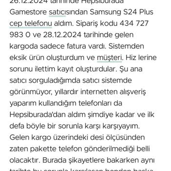 Boş Kargo Poşeti Ve İlgisiz Müşteri Hizmetleri