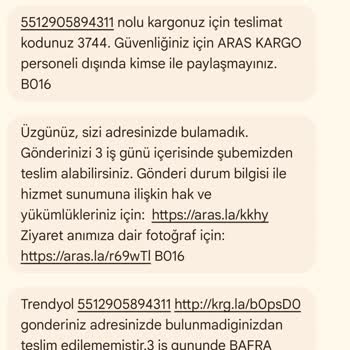 Aras Kargo'nun Teslimat Sorunu: Evde Olduğumuz Halde Kargomuz Teslim Edilmedi
