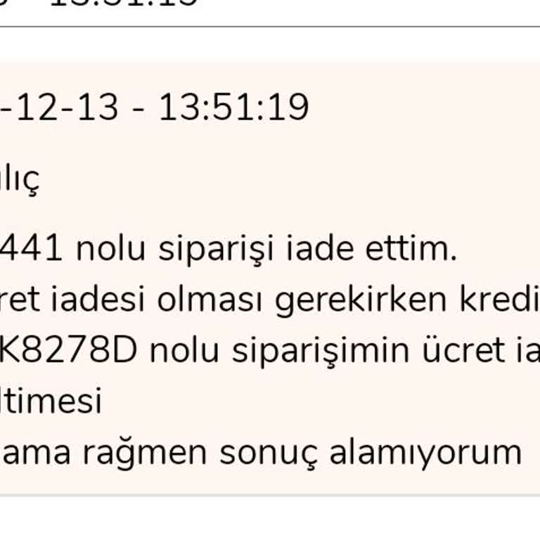 Yanlış Ürün İadesi Ve Para İadesi Sorunu