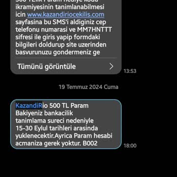Kazandığım Ödülün Peşine Düşen Müşteri
