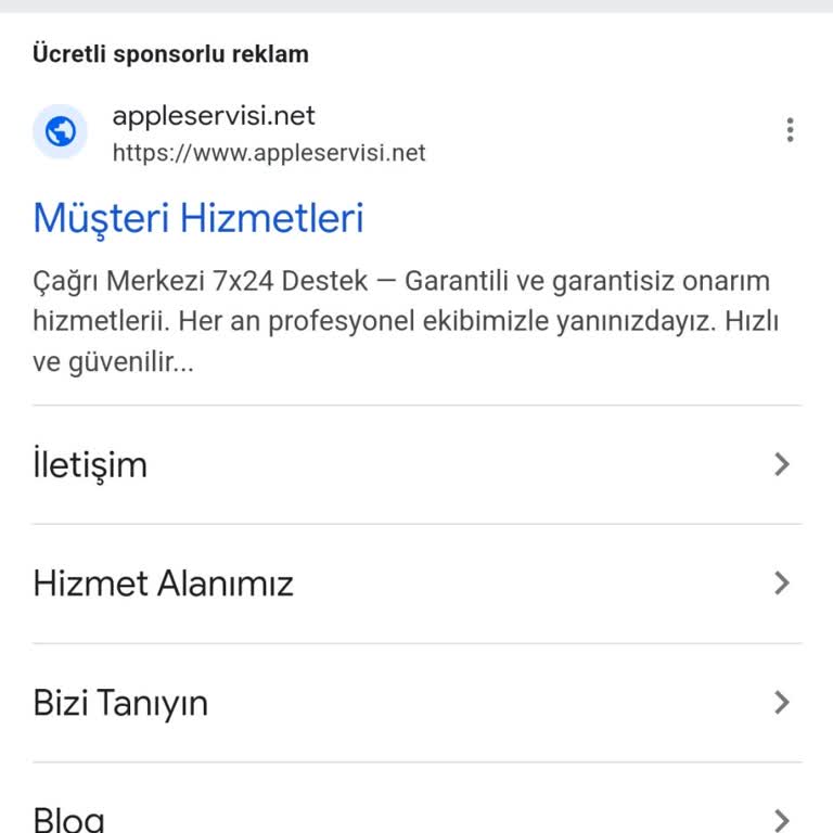 Apple Adını Kullanan Yanıltıcı Servis Sitesi