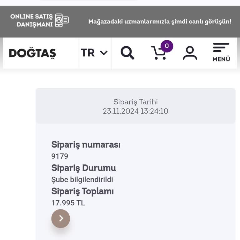 Doğtaş'tan Aldığım Ürün İçin Bilgilendirme Eksikliği Ve İlgisizlik