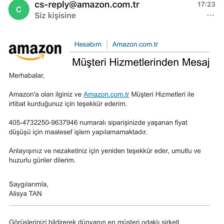 Amazon'un İndirim Sözünü Tutmaması Ve Müşteri Memnuniyetsizliği