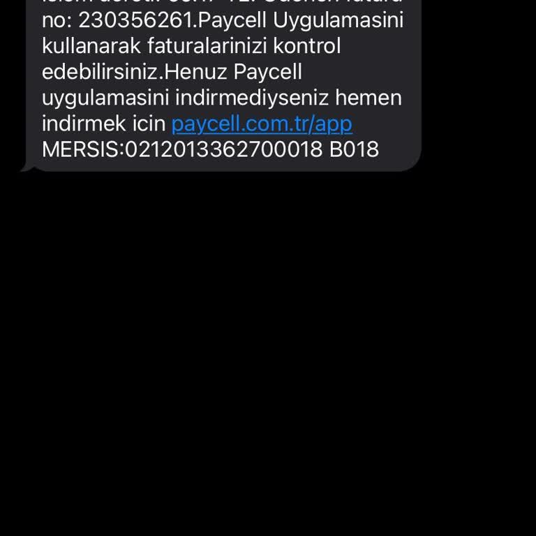 Yanlış Gönderilen Fatura Mesajı Şikayeti