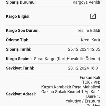 Eksik Sipariş Ve İade Sorunu