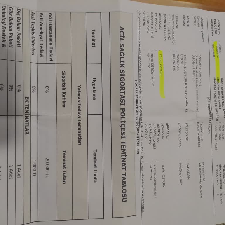 Rızam Dışında Kesilen Poliçe Ve İade Talebi