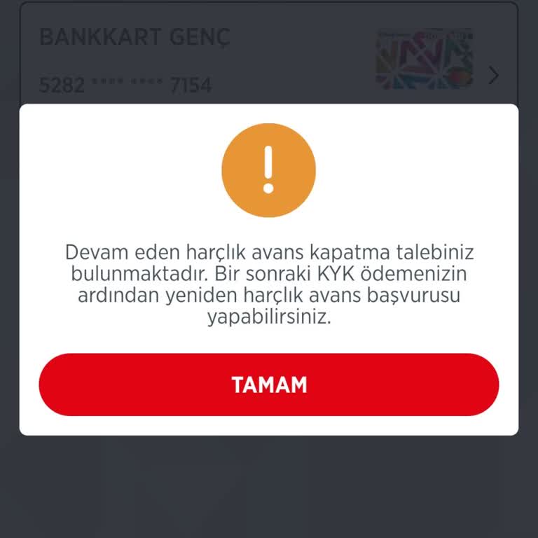 Harçlık Avans Aktivasyon Sorunu