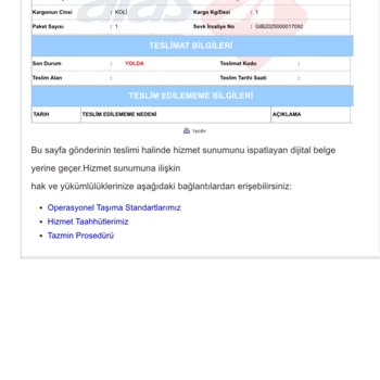 Yanlış Gönderici Bilgisi Ve Belirsiz Kargo Mesajı