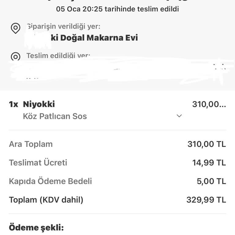 Yanlış Hazırlanan Siparişe Çözüm Bulamayan Yemeksepeti