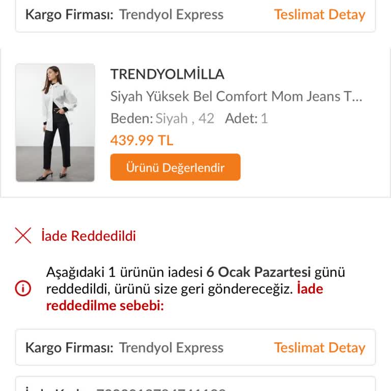 Trendyol İade Sürecinde Kaybolan Ürün Ve Geciken Ücret İadesi