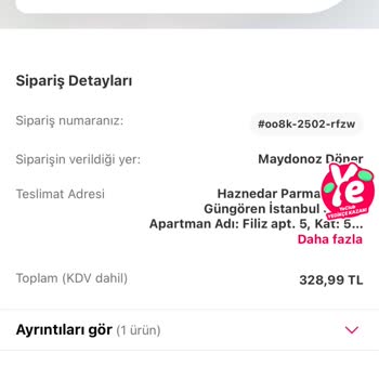 Yemek Sepeti Siparişim Nerede?