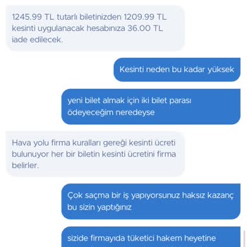Ajet Bilet İptali Ve Değişiminde Haksız Kazanç Sorunu