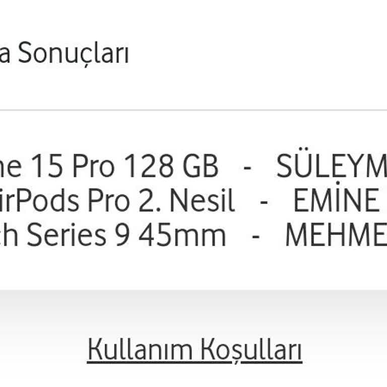 Kazandığım İphone 15'e Ulaşamıyorum