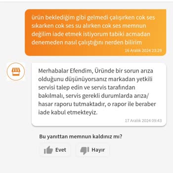 Hoover Çamaşır Makinesi: Yüksek Ses Sorunu Ve İade Talebi