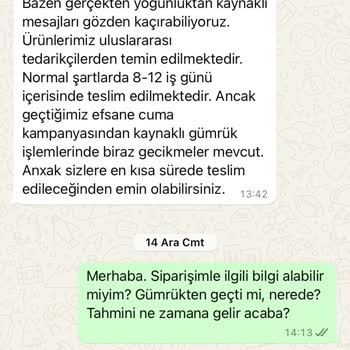 Teslimat Gecikmesi Ve İletişim Sorunları