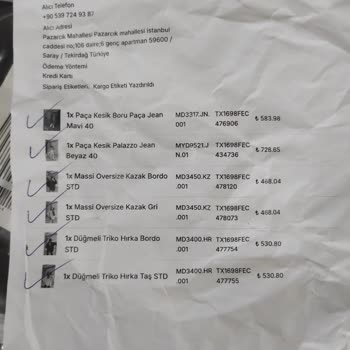 Eksik Ürün Ve Yetersiz Müşteri Hizmetleri Deneyimi