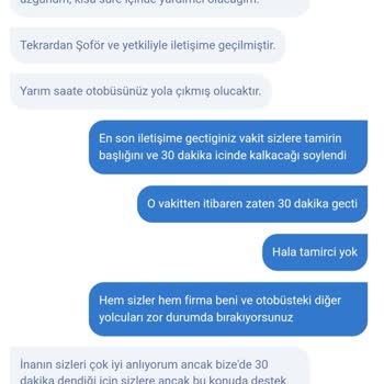 Otobüs Arızası Ve İptal Talebinde Zorluk