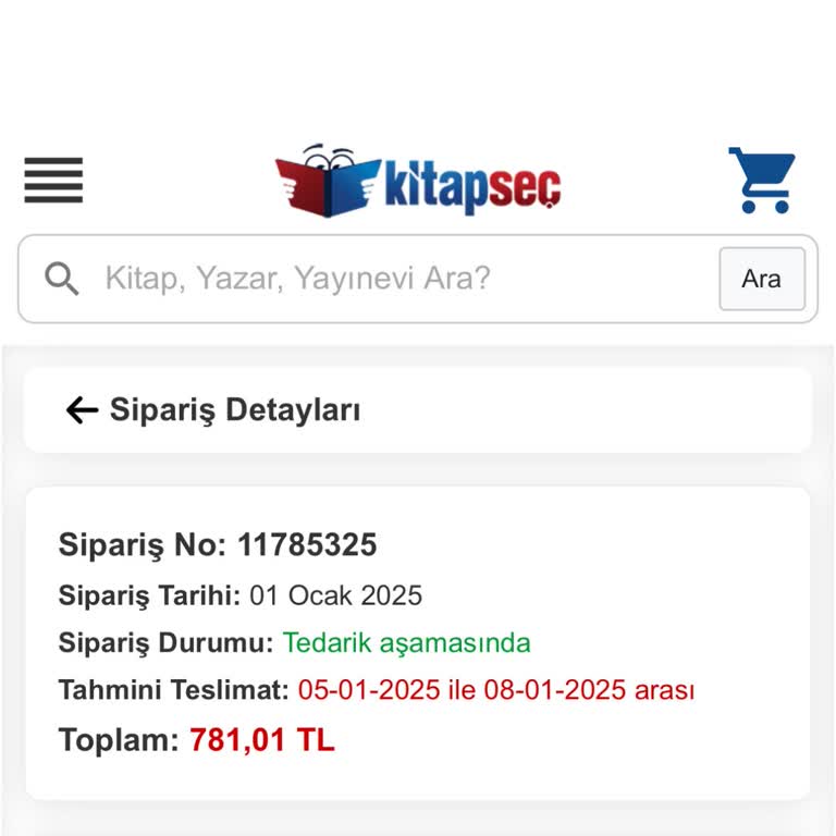 Tedarik Edilemeyen Kitap Ve İlgisiz Müşteri Hizmetleri