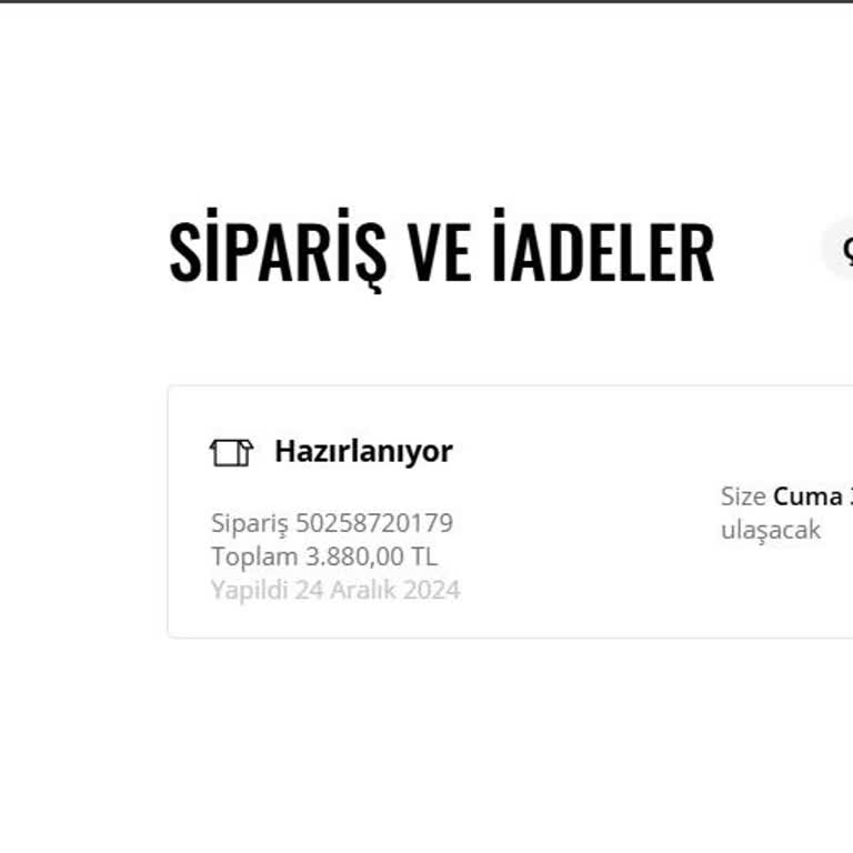 Stradivarius'tan Sipariş Edilen Ürünler Teslim Edilmedi