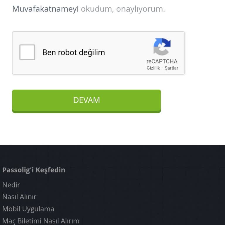 Passolig Kartı İçin Telefon Numarası Hatası