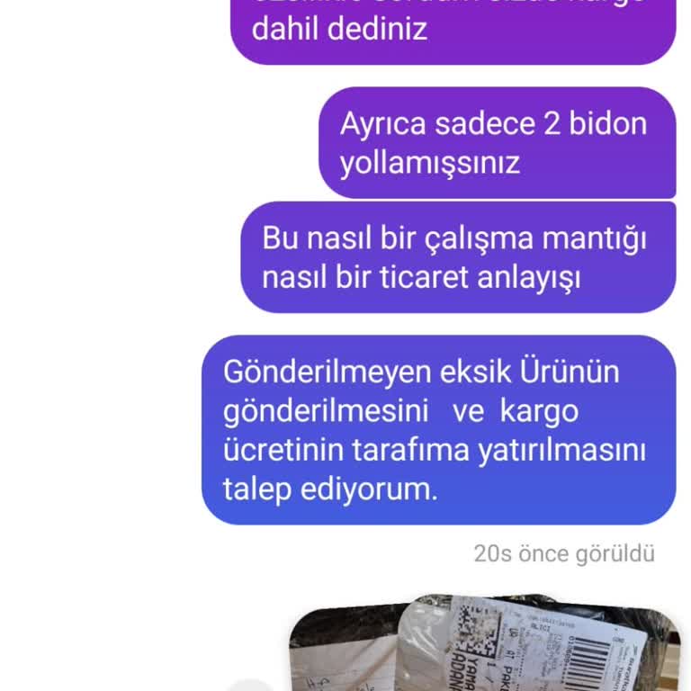 Asma Yaprağı Siparişinde Eksik Ürün Ve İletişim Sorunu