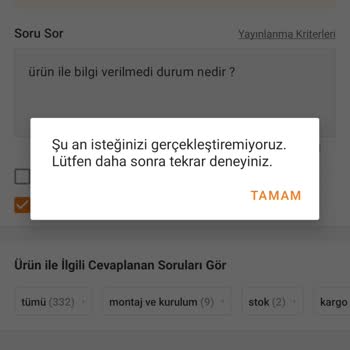 Güncelleme Sonrası Çalışmayan Kamera Ve Satıcı Engeli