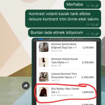 Eksik Ürün Ve İade Sorunu