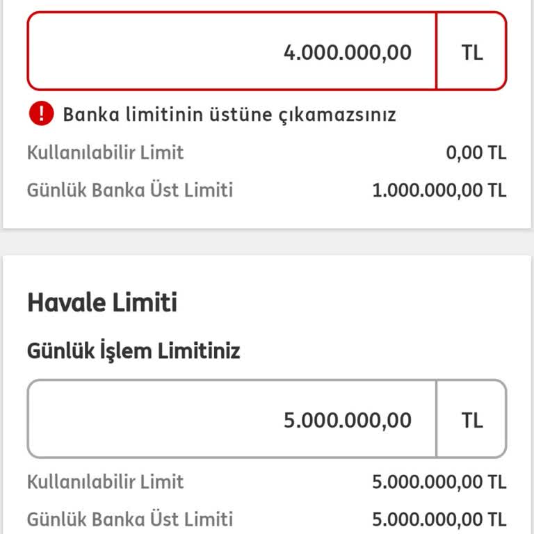 EFT Limiti Artırma Sorunu