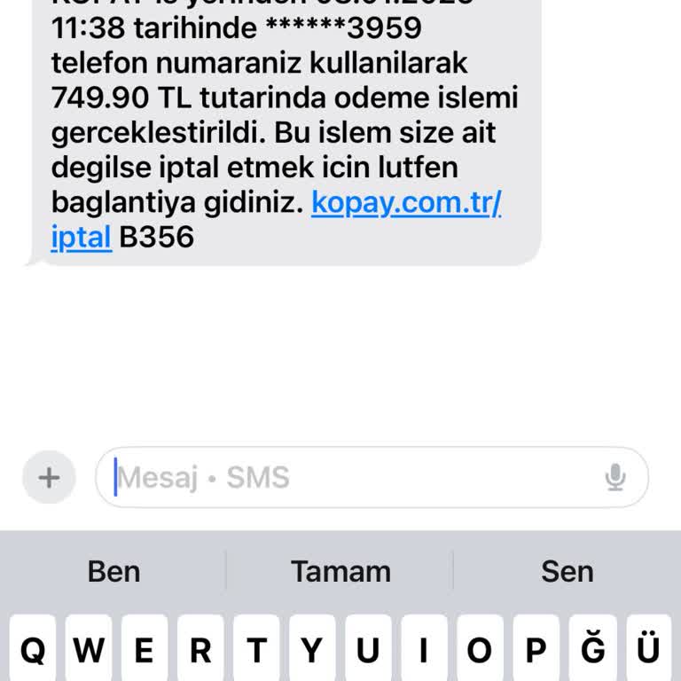 Yetkisiz Mobil Ödeme İşlemi Hakkında Bilgilendirme