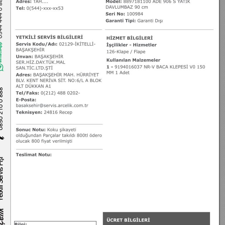 Montajda Unutulan Parçaya 800 TL Ödeme Şoku