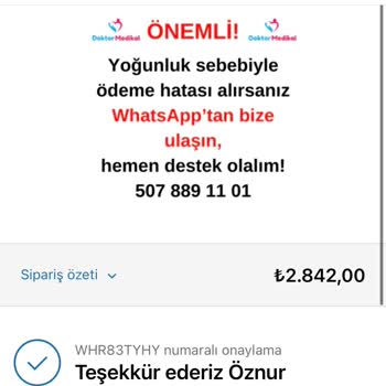 Doktormedikal.com.tr'de İptal Edilemeyen Sipariş Ve İletişim Sorunları