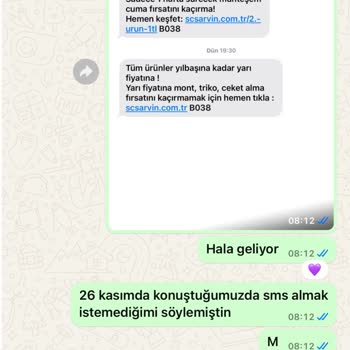 SC Sarvin Firmasının Güvensiz Ve Kalitesiz Hizmet Deneyimi