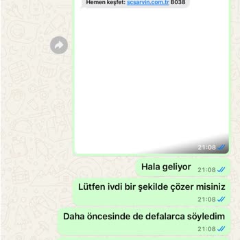 SC Sarvin Firmasının Güvensiz Ve Kalitesiz Hizmet Deneyimi