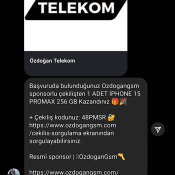 Sahte Çekiliş Mesajlarına Dikkat